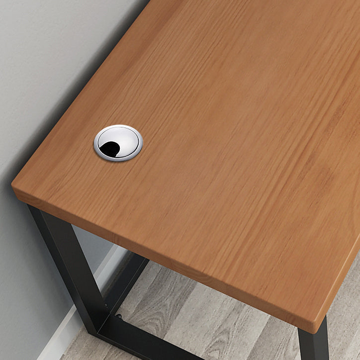 L-Shaped Modern Study Table Fixed Writing Table of Pinewood Solid Wood without Cabinet Clearhalo 'Furniture' 'furniture_office_desk' 'Office Desks' 'Office Furniture' 'office_desk' 4950834