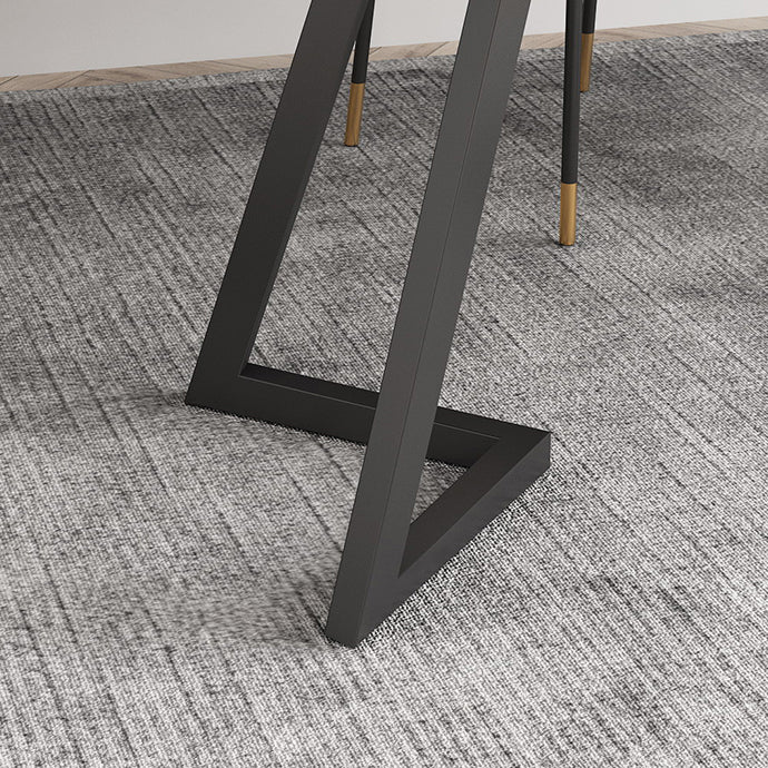 Curved Modern Style Working Table Sintered Stone Writing Table Clearhalo 'Furniture' 'furniture_office_desk' 'Office Desks' 'Office Furniture' 'office_desk' 4950866