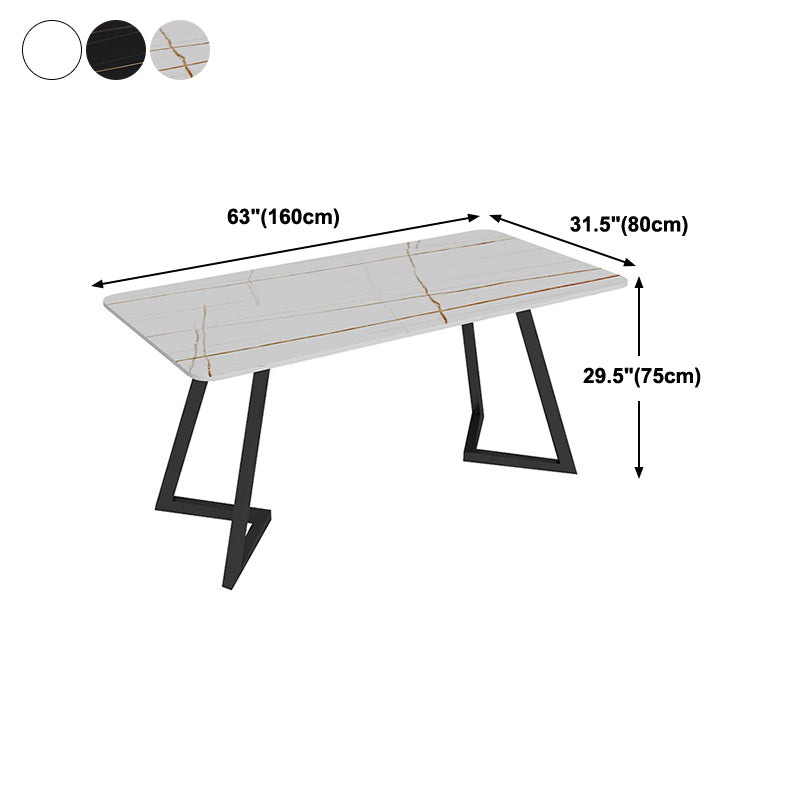 Curved Modern Style Working Table Sintered Stone Writing Table Clearhalo 'Furniture' 'furniture_office_desk' 'Office Desks' 'Office Furniture' 'office_desk' 4950878