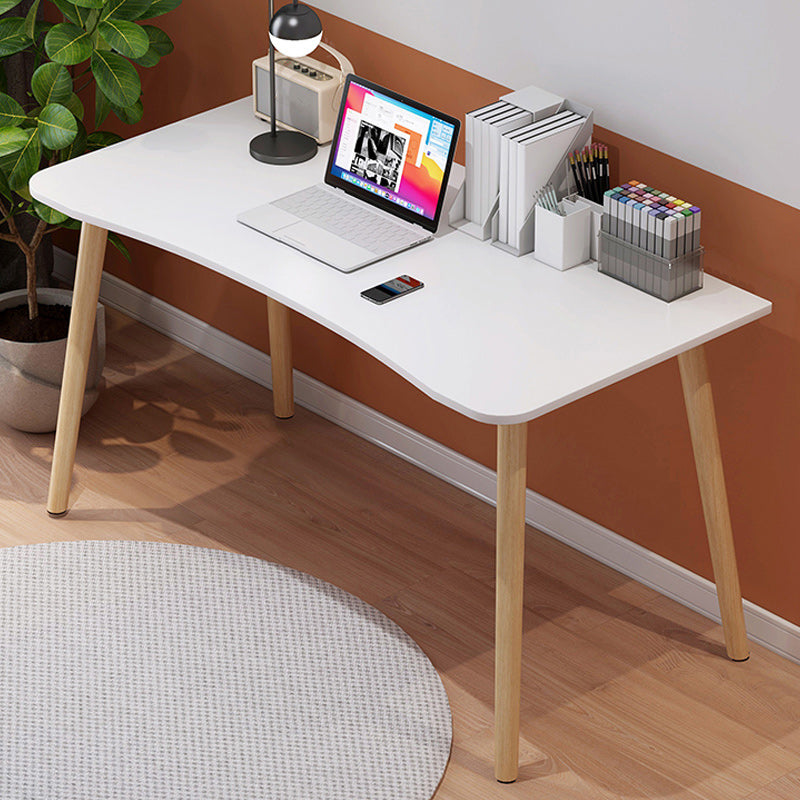 Contemporary Style Writing Desk Dormitory Study Room Office Desk White Arc Clearhalo 'Furniture' 'furniture_office_desk' 'Office Desks' 'Office Furniture' 'office_desk' 4950882