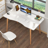 Free Form Contemporary Writing Desk Manufactured Wood Parsons Base Desk Clearhalo 'Furniture' 'furniture_office_desk' 'Office Desks' 'Office Furniture' 'office_desk' 4950904
