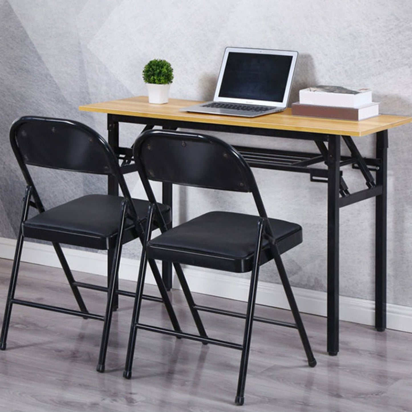 Foldable Writing Desk Contemporary Style Rectangular Dormitory Bedroom Desk Clearhalo 'Furniture' 'furniture_office_desk' 'Office Desks' 'Office Furniture' 'office_desk' 4950931