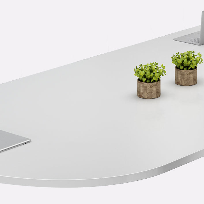 Modern Style Oval Writing Desk Wooden Parsons Base Office Desk Clearhalo 'furn' 'furn_office_desk' 'Furniture' 'furniture_office_desk' 'Office Desks' 'Office Furniture' 'office_desk' 4950946