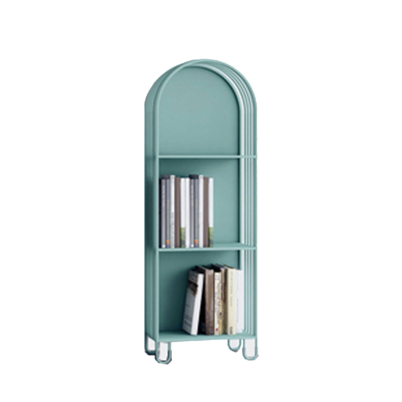 Modern Style Standard Bookshelf Closed Back Metal Bookcase for Home 15.7"L x 9.4"W x 45.7"H Green Clearhalo 'Bookcases' 'furn' 'furn_bookcases' 'Furniture' 'furniture_bookcases' 'Office Furniture' 4950980