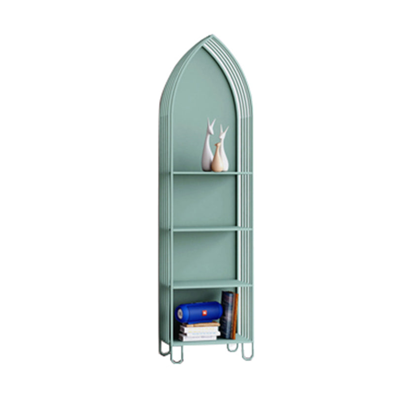 Modern Style Standard Bookshelf Closed Back Metal Bookcase for Home 15.7"L x 9.4"W x 59.8"H Green Clearhalo 'Bookcases' 'furn' 'furn_bookcases' 'Furniture' 'furniture_bookcases' 'Office Furniture' 4950982