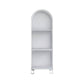 Modern Style Standard Bookshelf Closed Back Metal Bookcase for Home 15.7"L x 9.4"W x 45.7"H White Clearhalo 'Bookcases' 'furn' 'furn_bookcases' 'Furniture' 'furniture_bookcases' 'Office Furniture' 4950983