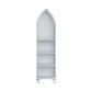 Modern Style Standard Bookshelf Closed Back Metal Bookcase for Home 15.7"L x 9.4"W x 59.8"H White Clearhalo 'Bookcases' 'furn' 'furn_bookcases' 'Furniture' 'furniture_bookcases' 'Office Furniture' 4950986