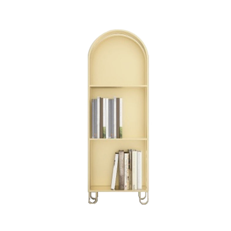 Modern Style Standard Bookshelf Closed Back Metal Bookcase for Home 15.7"L x 9.4"W x 45.7"H Gold Clearhalo 'Bookcases' 'furn' 'furn_bookcases' 'Furniture' 'furniture_bookcases' 'Office Furniture' 4950987