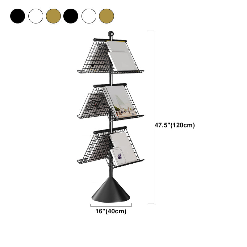 Modern Style Bookshelf Etagere Closed Back Metal Bookcase for Home Clearhalo 'Bookcases' 'furn' 'furn_bookcases' 'Furniture' 'furniture_bookcases' 'Office Furniture' 4951008