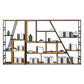 47.24"H Bookshelf Modern Style Bookcase for Study Room and Office 82.7"L x 9.8"W x 47.2"H Clearhalo 'Bookcases' 'furn' 'furn_bookcases' 'Furniture' 'furniture_bookcases' 'Office Furniture' 4951018
