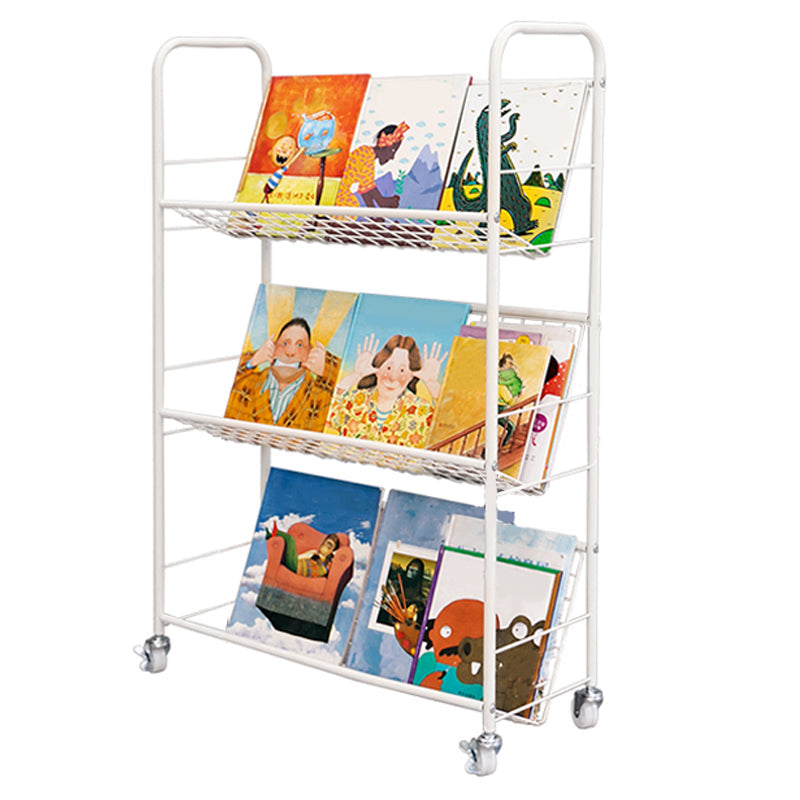 Modern Style Etagere Bookshelf Open Back Metal Bookcase for Home 27.2"L x 12.2"W x 41.7"H Clearhalo 'Bookcases' 'furn' 'furn_bookcases' 'Furniture' 'furniture_bookcases' 'Office Furniture' 4951032