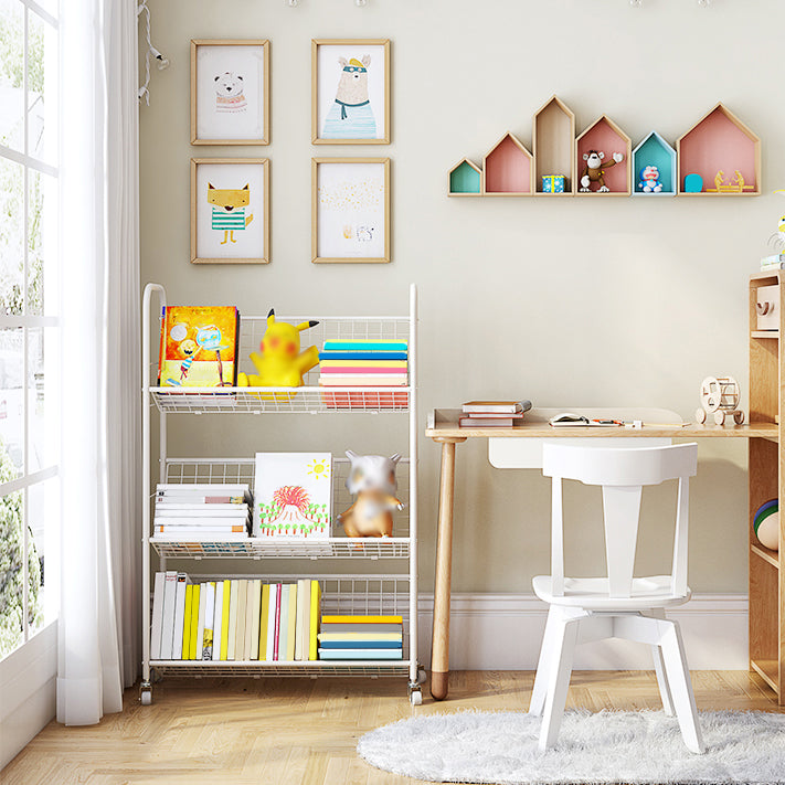 Modern Style Bookshelf Etagere Open Back Metal Bookcase for Home Clearhalo 'Bookcases' 'furn' 'furn_bookcases' 'Furniture' 'furniture_bookcases' 'Office Furniture' 4951055