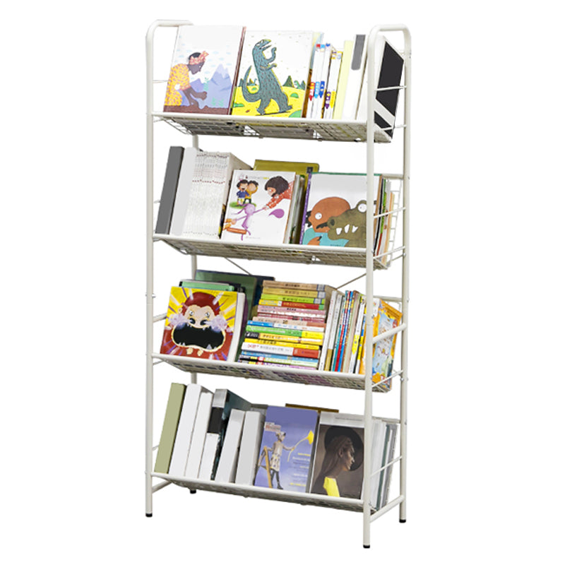 Modern Style Bookshelf Etagere Open Back Metal Bookcase for Home 27.6"L x 11.8"W x 54.7"H Clearhalo 'Bookcases' 'furn' 'furn_bookcases' 'Furniture' 'furniture_bookcases' 'Office Furniture' 4951061