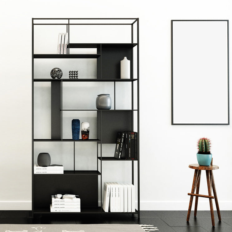 Contemporary Iron Etagere Bookshelf Vertical Office and Living Room Bookcase Clearhalo 'Bookcases' 'furn' 'furn_bookcases' 'Furniture' 'furniture_bookcases' 'Office Furniture' 4951091