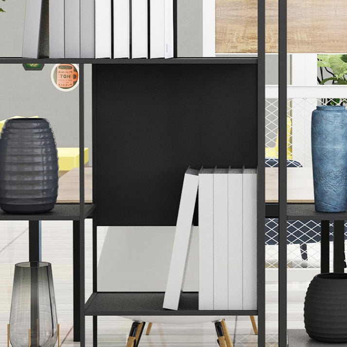 Contemporary Iron Etagere Bookshelf Vertical Office and Living Room Bookcase Clearhalo 'Bookcases' 'furn' 'furn_bookcases' 'Furniture' 'furniture_bookcases' 'Office Furniture' 4951099