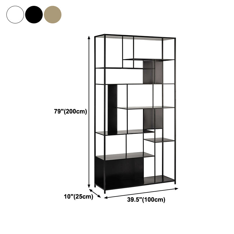 Contemporary Iron Etagere Bookshelf Vertical Office and Living Room Bookcase Clearhalo 'Bookcases' 'furn' 'furn_bookcases' 'Furniture' 'furniture_bookcases' 'Office Furniture' 4951110