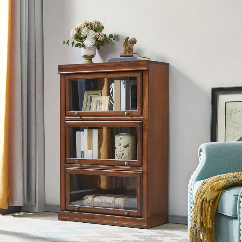 Wooden Standard Bookcase Contemporary Closed Back Bookshelf With Door Clearhalo 'Bookcases' 'furn' 'furn_bookcases' 'Furniture' 'furniture_bookcases' 'Office Furniture' 4951114