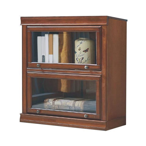 Wooden Standard Bookcase Contemporary Closed Back Bookshelf With Door 31.5"L x 12.8"W x 33.5"H Clearhalo 'Bookcases' 'furn' 'furn_bookcases' 'Furniture' 'furniture_bookcases' 'Office Furniture' 4951121