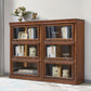 Wooden Standard Bookcase Contemporary Closed Back Bookshelf With Door Clearhalo 'Bookcases' 'furn' 'furn_bookcases' 'Furniture' 'furniture_bookcases' 'Office Furniture' 4951124