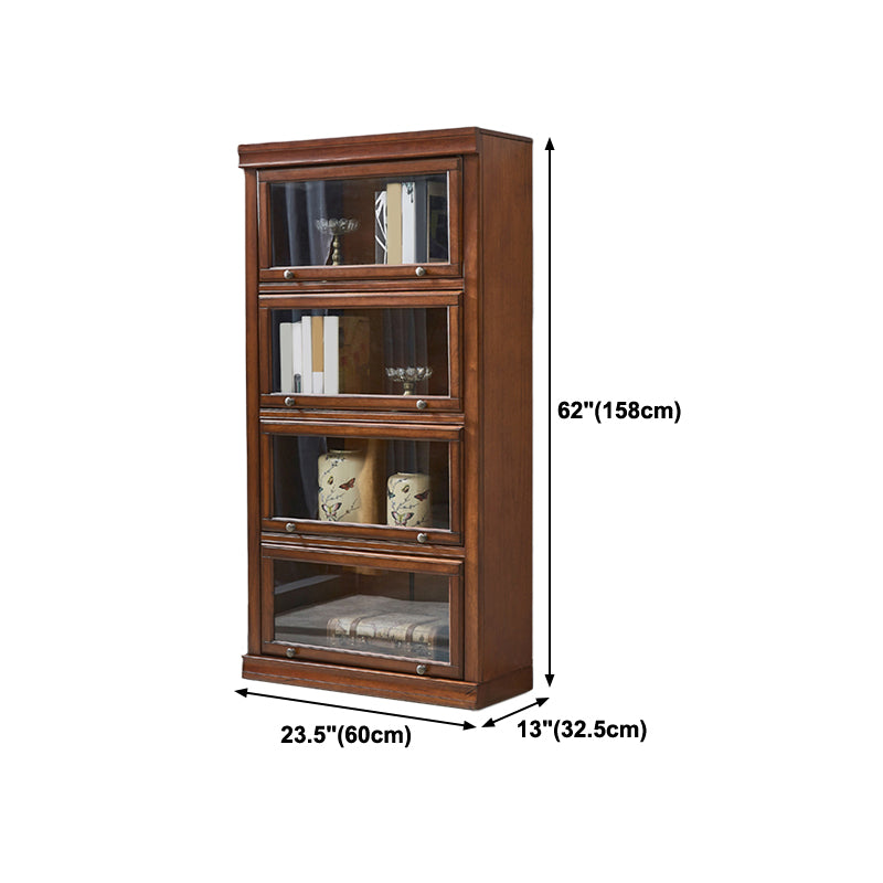 Wooden Standard Bookcase Contemporary Closed Back Bookshelf With Door Clearhalo 'Bookcases' 'furn' 'furn_bookcases' 'Furniture' 'furniture_bookcases' 'Office Furniture' 4951134