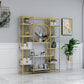 Iron Frame Etagere Bookshelf Vertical Manufactured Wood Shelf Bookcase for Office Clearhalo 'Bookcases' 'furn' 'furn_bookcases' 'Furniture' 'furniture_bookcases' 'Office Furniture' 4951136
