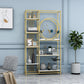 Iron Frame Etagere Bookshelf Vertical Manufactured Wood Shelf Bookcase for Office Clearhalo 'Bookcases' 'furn' 'furn_bookcases' 'Furniture' 'furniture_bookcases' 'Office Furniture' 4951137