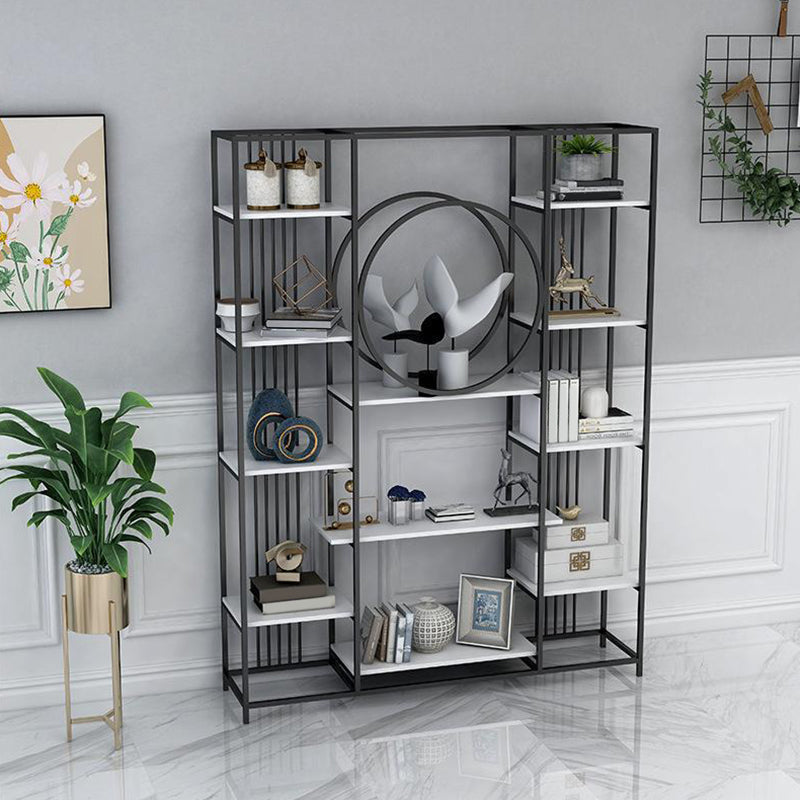 Iron Frame Etagere Bookshelf Vertical Manufactured Wood Shelf Bookcase for Office Clearhalo 'Bookcases' 'furn' 'furn_bookcases' 'Furniture' 'furniture_bookcases' 'Office Furniture' 4951138