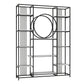 Iron Frame Etagere Bookshelf Vertical Manufactured Wood Shelf Bookcase for Office 59.1"L x 11.8"W x 70.9"H Black-White Clearhalo 'Bookcases' 'furn' 'furn_bookcases' 'Furniture' 'furniture_bookcases' 'Office Furniture' 4951142