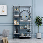 Iron Frame Etagere Bookshelf Vertical Manufactured Wood Shelf Bookcase for Office Clearhalo 'Bookcases' 'furn' 'furn_bookcases' 'Furniture' 'furniture_bookcases' 'Office Furniture' 4951144