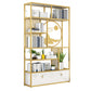 Modern Living Room Etagere Bookshelf Iron Frame Manufactured Wood Shelf Bookcase Cabinets Clearhalo 'Bookcases' 'furn' 'furn_bookcases' 'Furniture' 'furniture_bookcases' 'Office Furniture' 4951155