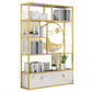 Modern Living Room Etagere Bookshelf Iron Frame Manufactured Wood Shelf Bookcase 47.2"L x 11.8"W x 70.9"H Cabinets Clearhalo 'Bookcases' 'furn' 'furn_bookcases' 'Furniture' 'furniture_bookcases' 'Office Furniture' 4951157