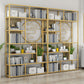 Modern Living Room Etagere Bookshelf Iron Frame Manufactured Wood Shelf Bookcase Clearhalo 'Bookcases' 'furn' 'furn_bookcases' 'Furniture' 'furniture_bookcases' 'Office Furniture' 4951168