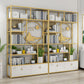 Modern Living Room Etagere Bookshelf Iron Frame Manufactured Wood Shelf Bookcase Clearhalo 'Bookcases' 'furn' 'furn_bookcases' 'Furniture' 'furniture_bookcases' 'Office Furniture' 4951169