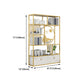 Modern Living Room Etagere Bookshelf Iron Frame Manufactured Wood Shelf Bookcase Clearhalo 'Bookcases' 'furn' 'furn_bookcases' 'Furniture' 'furniture_bookcases' 'Office Furniture' 4951180