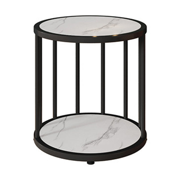 Urban Vertical Corner Bookshelf Iron Frame White Manufactured Wood Shelf Bookcase 12"L x 12"W x 16"H Black Clearhalo 'Bookcases' 'furn' 'furn_bookcases' 'Furniture' 'furniture_bookcases' 'Office Furniture' 4951190