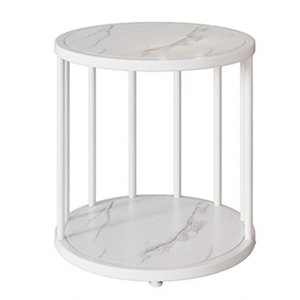 Urban Vertical Corner Bookshelf Iron Frame White Manufactured Wood Shelf Bookcase 12"L x 12"W x 16"H White Clearhalo 'Bookcases' 'furn' 'furn_bookcases' 'Furniture' 'furniture_bookcases' 'Office Furniture' 4951195