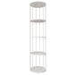 Urban Vertical Corner Bookshelf Iron Frame White Manufactured Wood Shelf Bookcase 11.8"L x 11.8"W x 63"H White Clearhalo 'Bookcases' 'furn' 'furn_bookcases' 'Furniture' 'furniture_bookcases' 'Office Furniture' 4951197