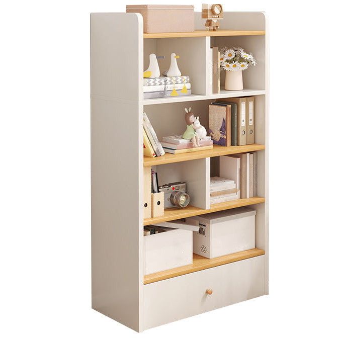 Modern Style Bookcase Engineer Wood Standard Bookshelf for Home Office 24.4"L x 9.4"W x 59.4"H White Clearhalo 'Bookcases' 'furn' 'furn_bookcases' 'Furniture' 'furniture_bookcases' 'Office Furniture' 4951209