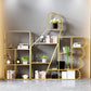 Geometric Shelf Bookcase Modern Metal Bookshelf for Home Office 70.9"L x 11.8"W x 57.5"H Gold Clearhalo 'Bookcases' 'furn' 'furn_bookcases' 'Furniture' 'furniture_bookcases' 'Office Furniture' 4951231