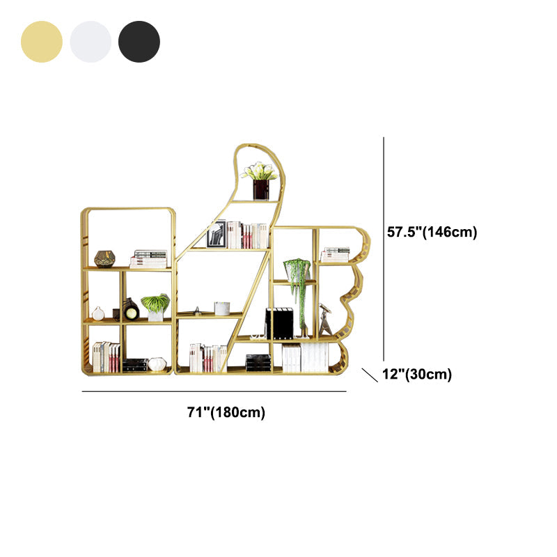 Geometric Shelf Bookcase Modern Metal Bookshelf for Home Office Clearhalo 'Bookcases' 'furn' 'furn_bookcases' 'Furniture' 'furniture_bookcases' 'Office Furniture' 4951243