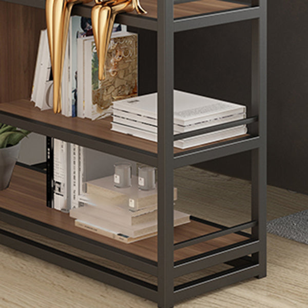 Geometric Shelf Bookshelf Metal and Wooden Bookcase for Home Office Clearhalo 'Bookcases' 'furn' 'furn_bookcases' 'Furniture' 'furniture_bookcases' 'Office Furniture' 4951278