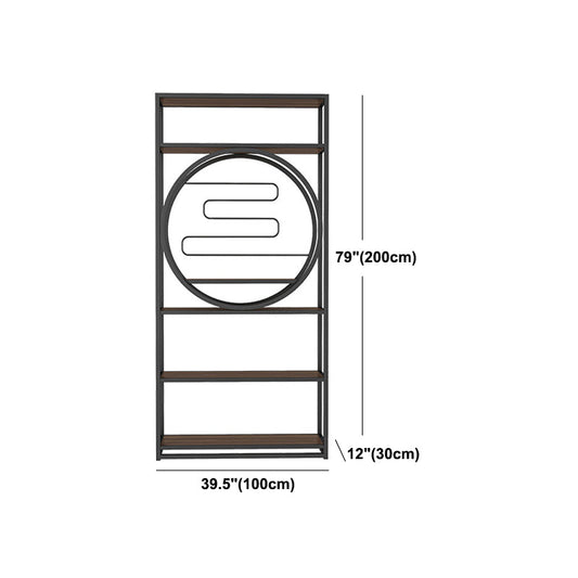 Geometric Shelf Bookshelf Metal and Wooden Bookcase for Home Office Clearhalo 'Bookcases' 'furn' 'furn_bookcases' 'Furniture' 'furniture_bookcases' 'Office Furniture' 4951285