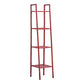 Ladder Bookshelf Metal Contemporary Open Bookcase for Home Office 14"L x 14"W x 58"H Red Clearhalo 'Bookcases' 'furn' 'furn_bookcases' 'Furniture' 'furniture_bookcases' 'Office Furniture' 4951289