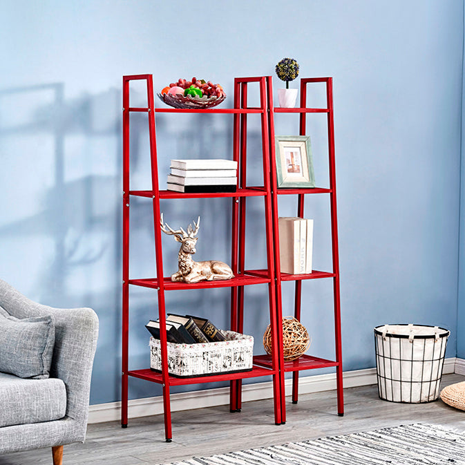Ladder Bookshelf Metal Contemporary Open Bookcase for Home Office Clearhalo 'Bookcases' 'furn' 'furn_bookcases' 'Furniture' 'furniture_bookcases' 'Office Furniture' 4951290