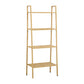 Ladder Bookshelf Metal Contemporary Open Bookcase for Home Office 23.6"L x 13.8"W x 58.3"H Yellow Clearhalo 'Bookcases' 'furn' 'furn_bookcases' 'Furniture' 'furniture_bookcases' 'Office Furniture' 4951291