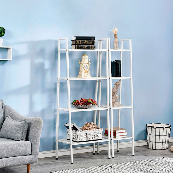 Ladder Bookshelf Metal Contemporary Open Bookcase for Home Office Clearhalo 'Bookcases' 'furn' 'furn_bookcases' 'Furniture' 'furniture_bookcases' 'Office Furniture' 4951292