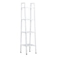 Ladder Bookshelf Metal Contemporary Open Bookcase for Home Office 14"L x 14"W x 58"H White Clearhalo 'Bookcases' 'furn' 'furn_bookcases' 'Furniture' 'furniture_bookcases' 'Office Furniture' 4951293