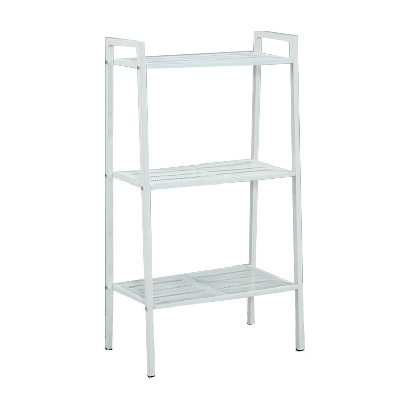Ladder Bookshelf Metal Contemporary Open Bookcase for Home Office 24"L x 14"W x 43"H White Clearhalo 'Bookcases' 'furn' 'furn_bookcases' 'Furniture' 'furniture_bookcases' 'Office Furniture' 4951295