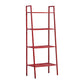 Ladder Bookshelf Metal Contemporary Open Bookcase for Home Office 23.6"L x 13.8"W x 58.3"H Red Clearhalo 'Bookcases' 'furn' 'furn_bookcases' 'Furniture' 'furniture_bookcases' 'Office Furniture' 4951296
