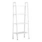 Ladder Bookshelf Metal Contemporary Open Bookcase for Home Office 23.6"L x 13.8"W x 58.3"H White Clearhalo 'Bookcases' 'furn' 'furn_bookcases' 'Furniture' 'furniture_bookcases' 'Office Furniture' 4951297